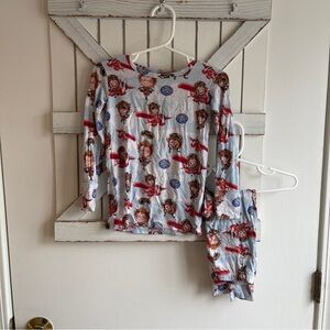 Posh Peanut Amelia Earheart Airplane Bamboo Pajama Set